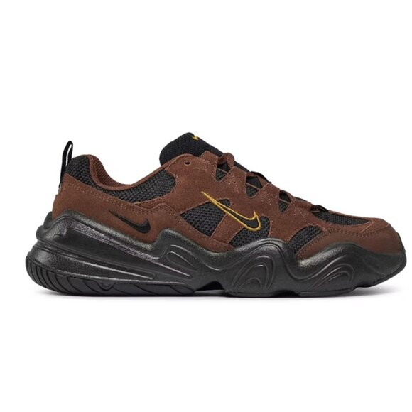 Nike Women's Tech Hera Cacao Wow Brown Leather Suede Shoes Sz 6.5 DR9761-200